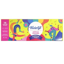 Fevicryl Carnival Kit  - Acrylic Colours - 14 Curated Shades